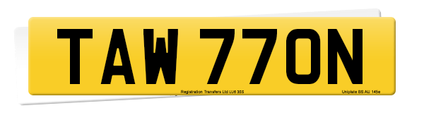 Registration number TAW 770N